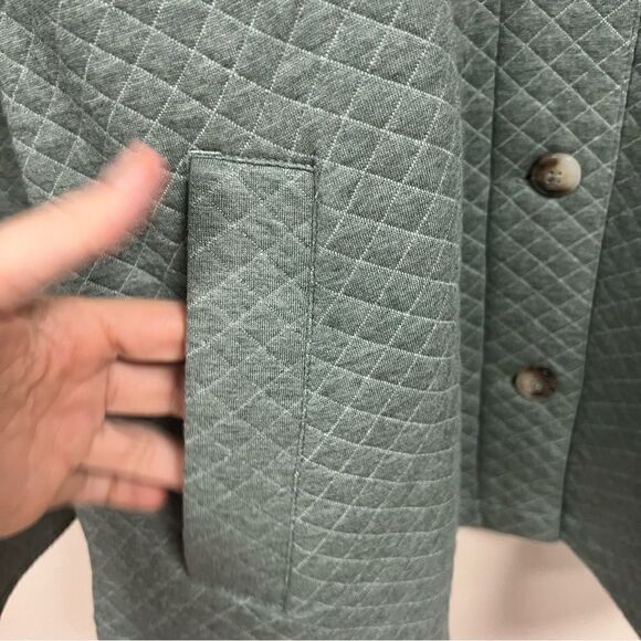 NWT J Jill quilted green sage jacket.  Size XL - Picture 2 of 8